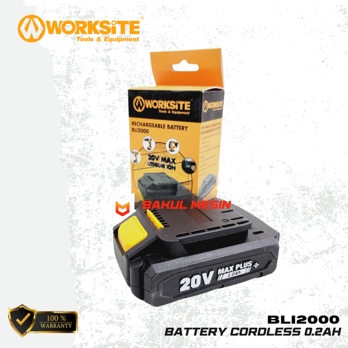 WORKSITE 0.2AH BLI2000 BATERAI BATTERY CORDLESS WORKSITE 0.2AH BLI2000