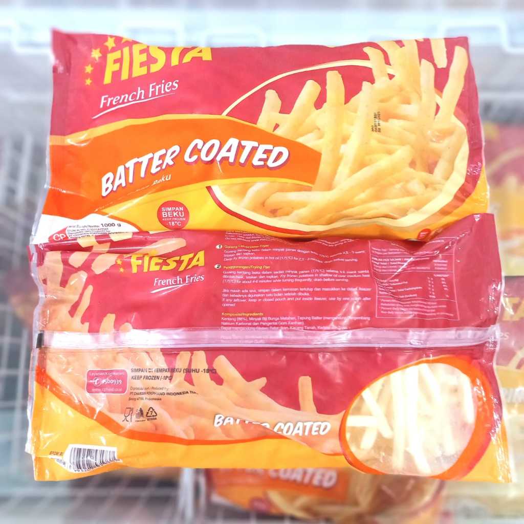 

Fiesta French Fries Batter Coated Kentang Goreng Berbumbu 1Kg