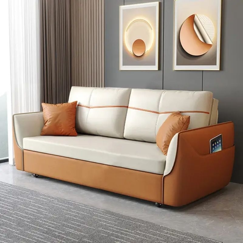 Sofa 2 seater - sofa ruang tamu kulit minimalis