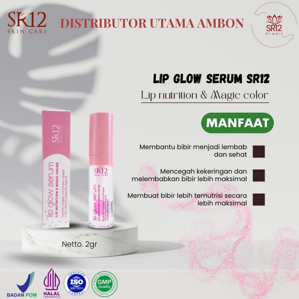 Lip Glow Serum Bibir SR12 Skincare Kosmetik - Lipstik & Pelembab Bibir Alami - Serum & Pemerah Bibir