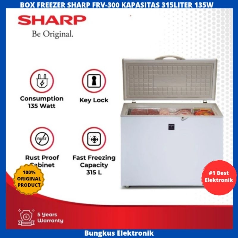 BOX FREEZER SHARP FRV-300 315LITER CHEST FREEZER SHARP FRV300