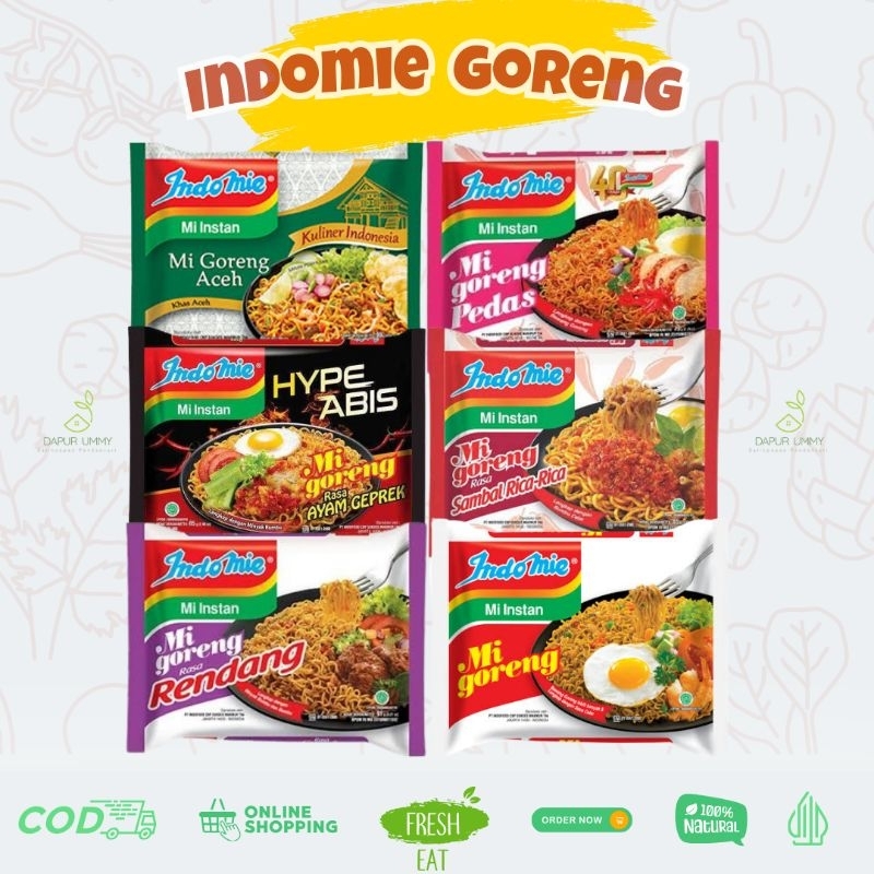 

Indomie Goreng perbungkus | Indomie varian Goreng satuan | mie