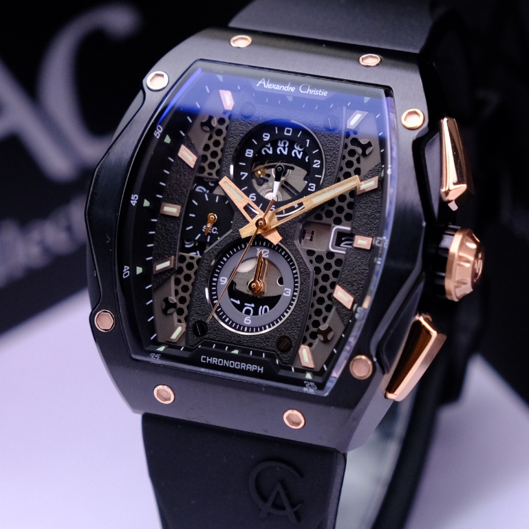 Alexandre Christie Pria Terbaru Original Warna Black Rosegold - AC6608
