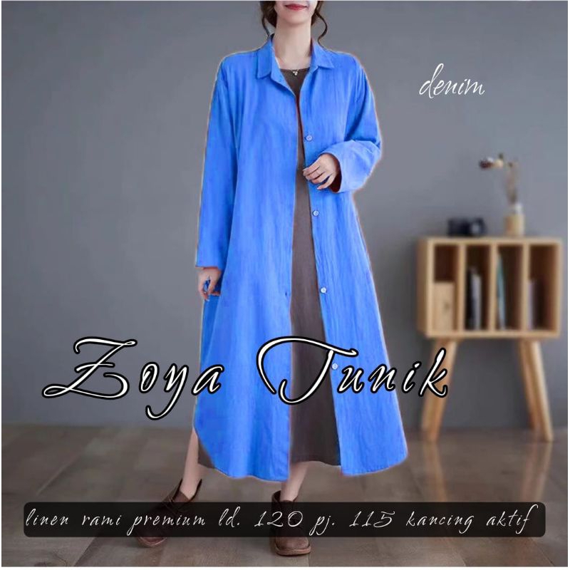 BAJU WANITA JUMBO LD 120 cm ZOYA LONG TUNIK WANITA
