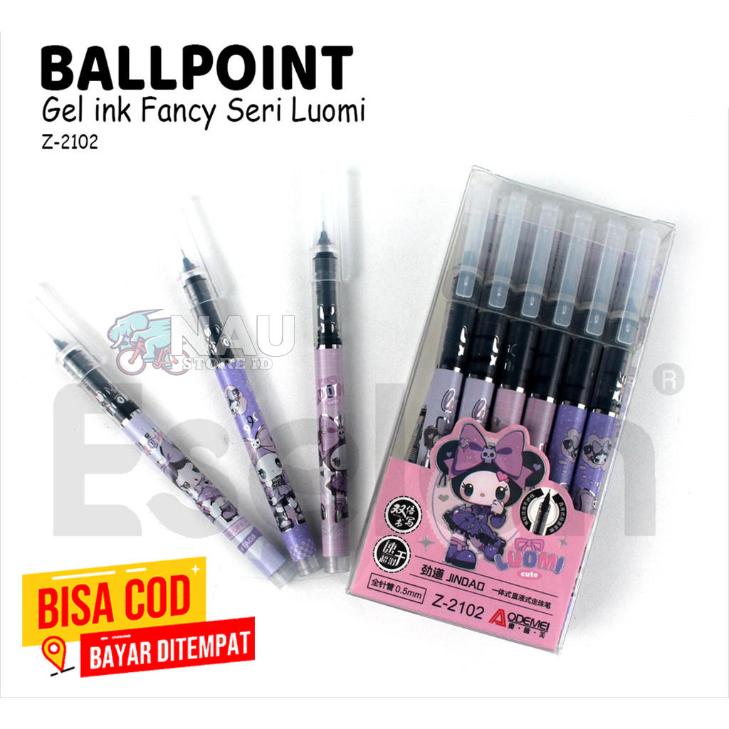 

Ballpoint Gel Cute LUOMI 0.5MM /12pcs Ballpoint Gel Z-2102 - PULPEN GEL HITAM LUOMI ISI 12 BIJI - NAU STORE ID
