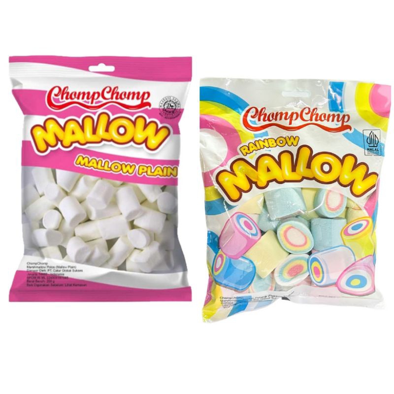 

Chomp-chomp marshmallow kemasan jumbo 200g rainbow plain