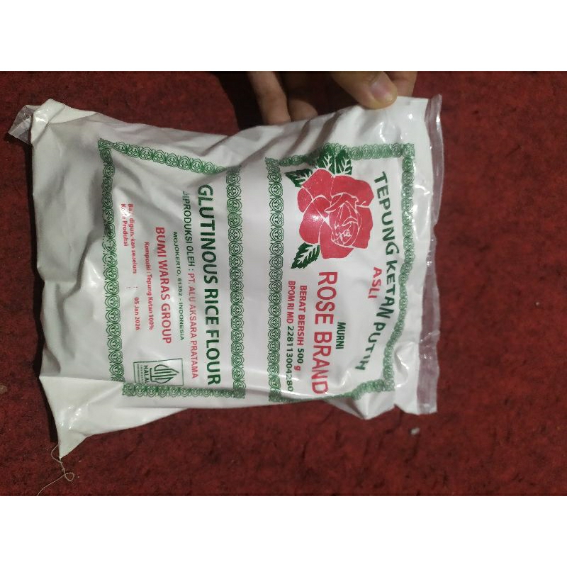 

Tepung Ketan Putih Asli Rose Brand 500 gram
