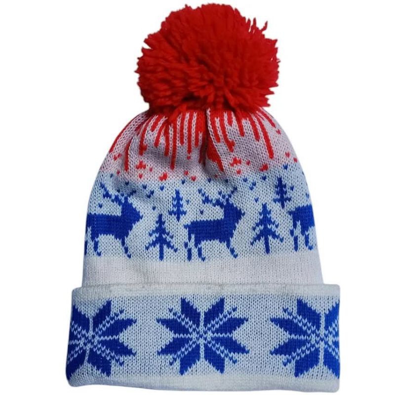 Beanie / kupluk motif Rusa Navajo original branded import