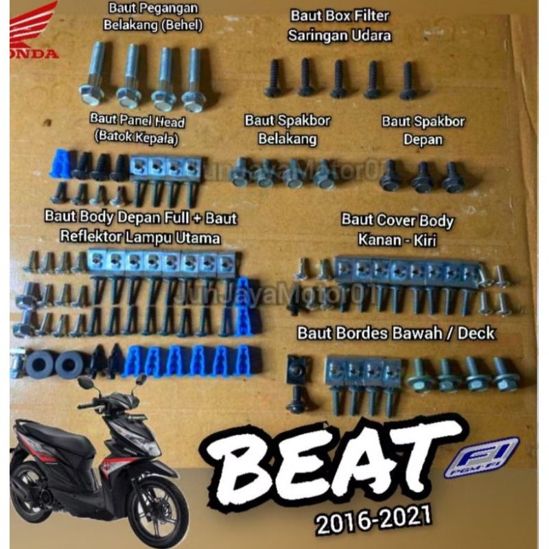 Baut lengkap full set body honda Beat New 2016 - 2021