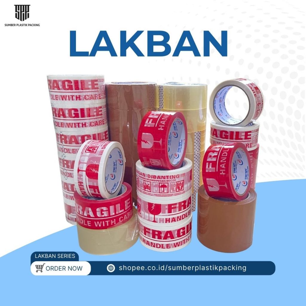 

Lakban Fragile/Coklat/Bening | LAKBAN 60/ 80 / 100 YARD ASLI | Lakban Lengket