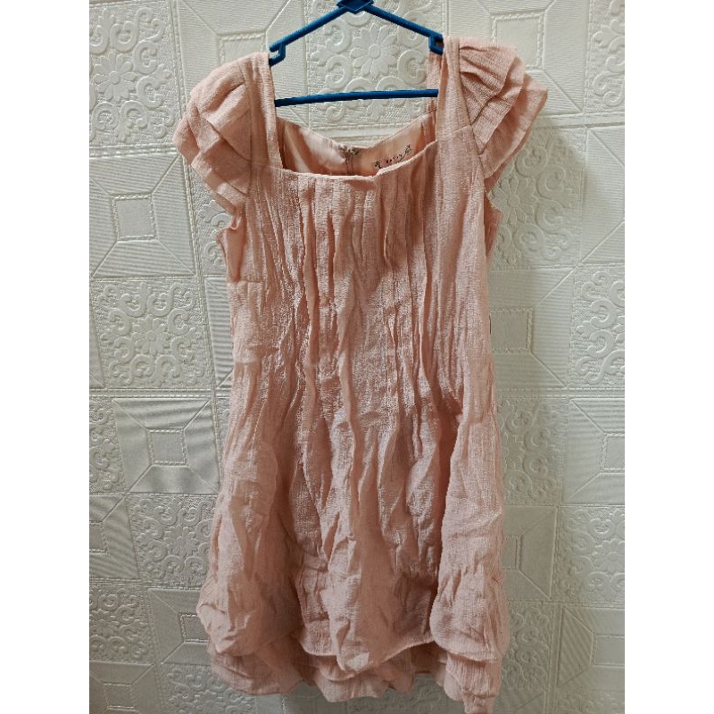 Gaun Renda Wanita Pink
