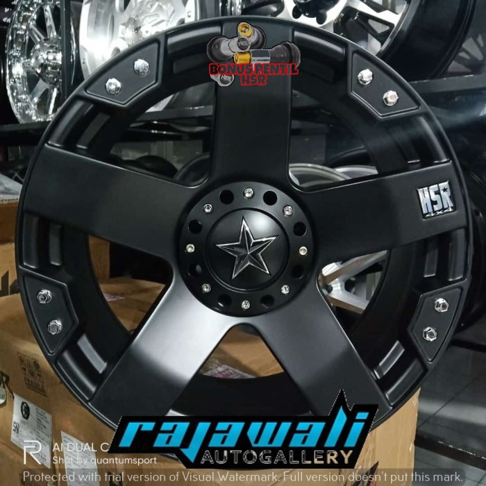 VELG MOBIL RING 20 HSR RASTA BLACK UNTUK COCOK FORTUNER PAJERO SPORT DMAX PRADO HILUX DOUBLE TRITON