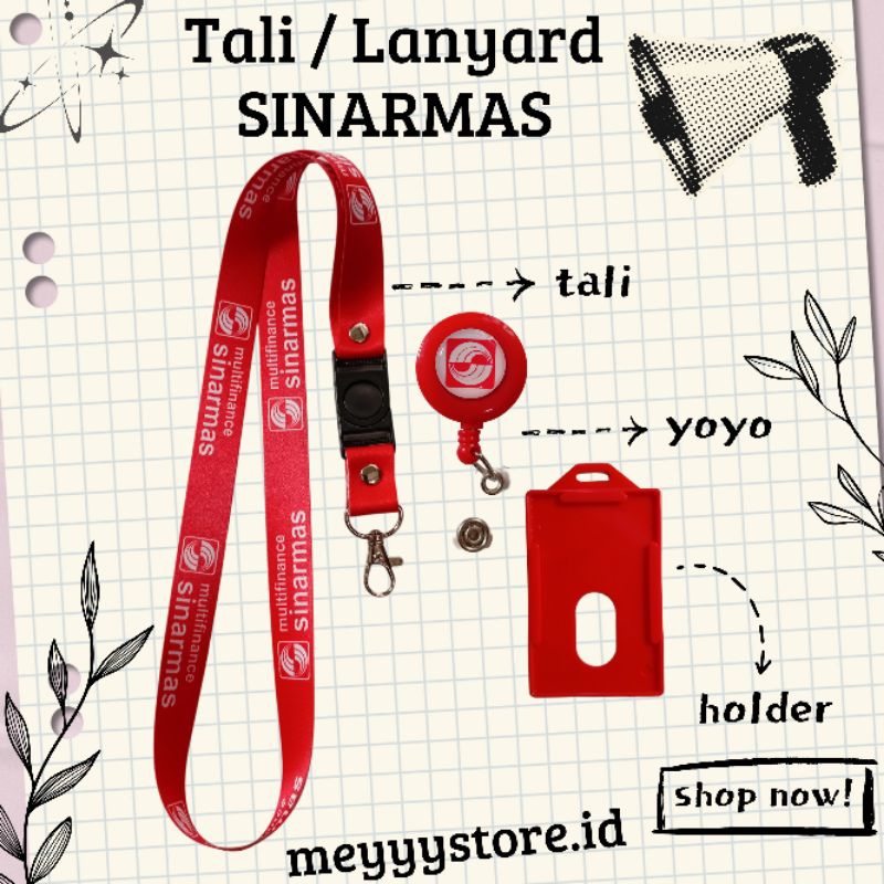 

READYYY Tali Gantungan ID CARD / Lanyard SINARMAS MULTIFINANCE Merah [STOCK MELIMPAH] Termurahhh Harga Grosir!