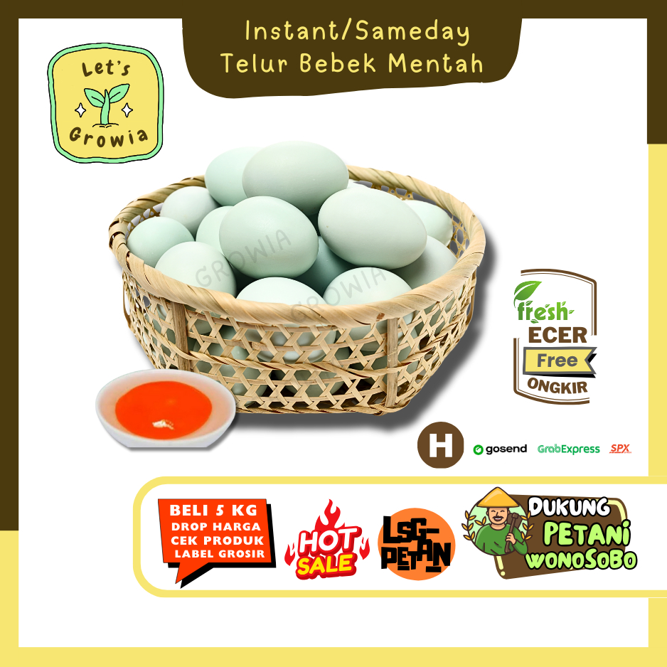 

Growia || Telur Bebek Mentah -- Hasil Petani Langsung Ecer Sayur Gunung(H)