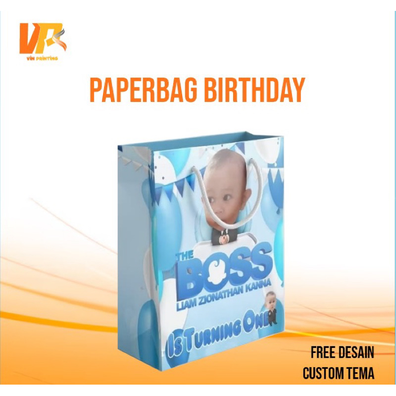 

PAPERBAG BIRTHDAY /PAPERBAG ULANG TAHUN CUSTOM TEMA WAJAH FREE DESAIN BAHAN TEBAL