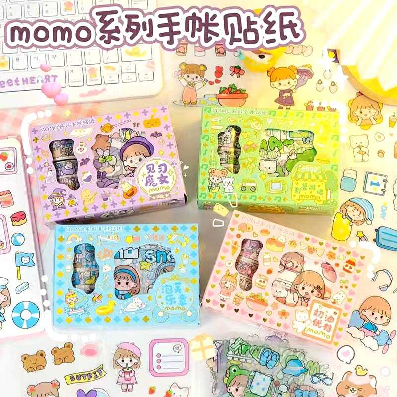 

Stiker Roll Momo Washi Tape Sticker Roll