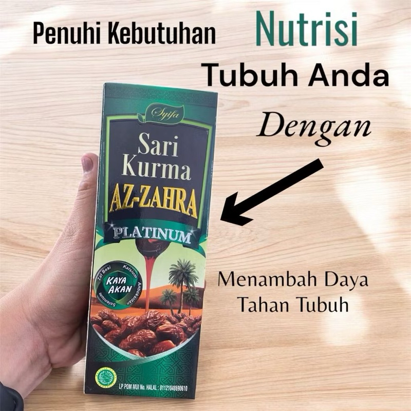 

(Asli) Sari Kurma Az zahra Original Platinum 330gr BPOM | Sari Buah Kurma Atasi Anemia | Menaikkan Trombosit