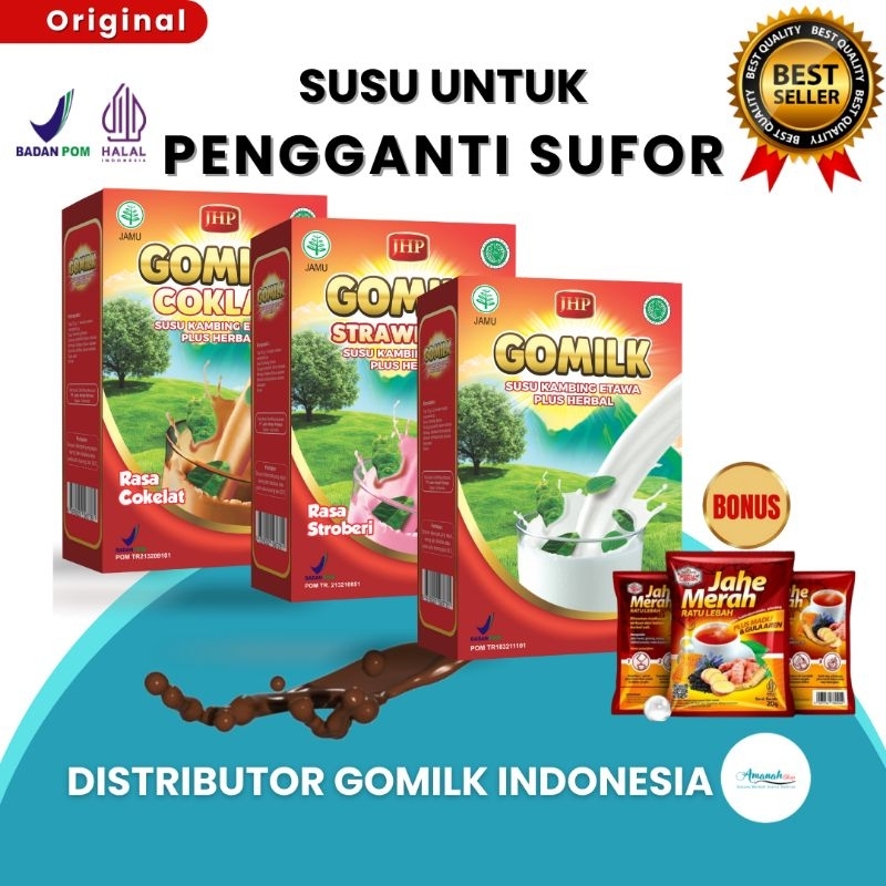 

[BISA COD + GARANSI] [GRATIS JAHE] GOMILK SUSU ETAWA PLUS HERBAL DAUN KELOR Pengganti Sufor Anak