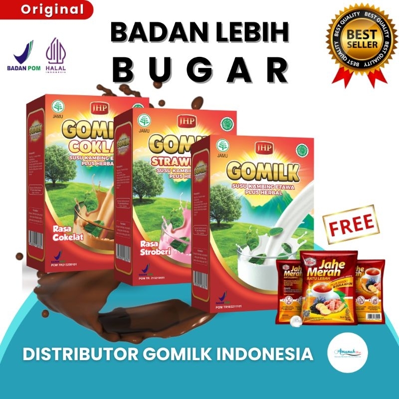 

[BISA COD + GARANSI] [GRATIS JAHE] GOMILK SUSU ETAWA PLUS HERBAL DAUN KELOR Untuk Badan Lebih Bugar