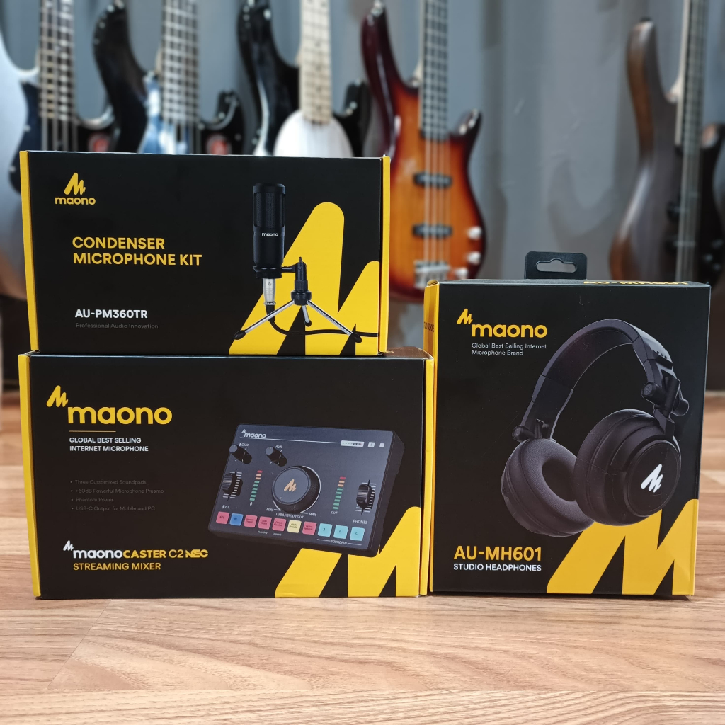 Paket Live Maonocaster Live Streaming Bundle Mixer Soundcard