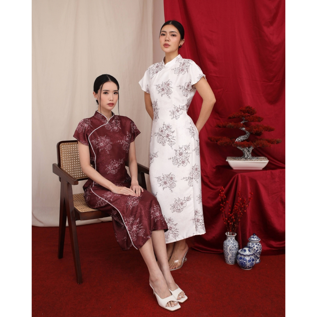 [ Canary ] Suan Cheongsam Dress / Baju Wanita / Cheongsam Wanita