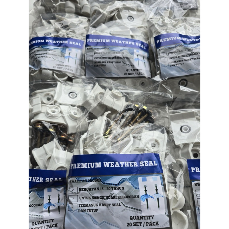 Spt3 Roofseal atap + baut roofing 5cm isi 20 set putih biru RBU