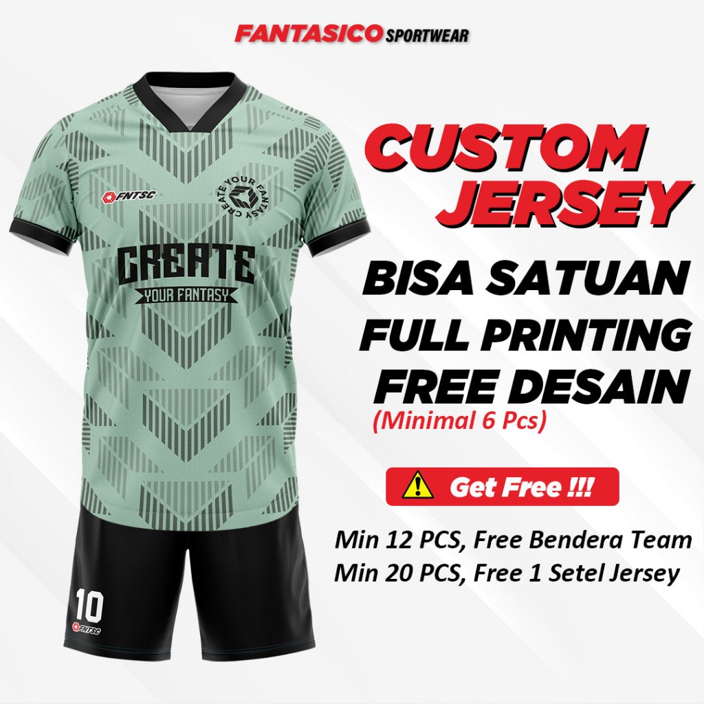 Fantasico Jersey Bola Original Dmnt Jersey Jarsey Kaos Baju Setelan Stelan Futsal Badminton Gaming E