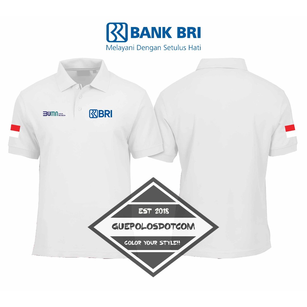 POLOSHIRT BANK BRI BUMN - Baju Berkerah Bank Bri Bumn - POLO BANK BRI BUMN UNTUK INDONESIA