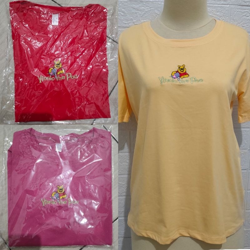 Kaos import wanita atasan import gambar bordir Ld90-110