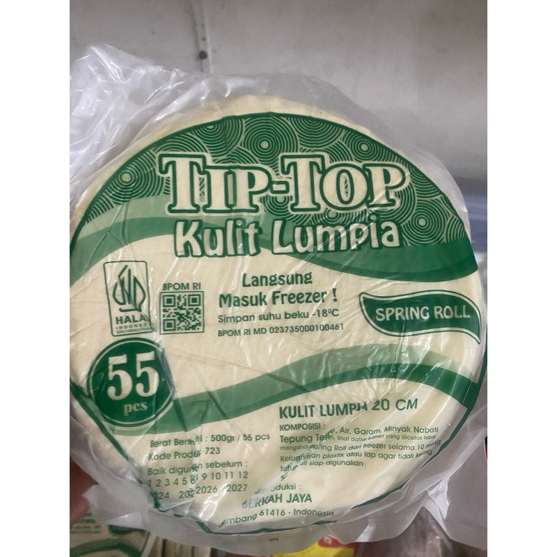 

KULIT LUMPIA 50 PCS 450 GR - TIP TOP