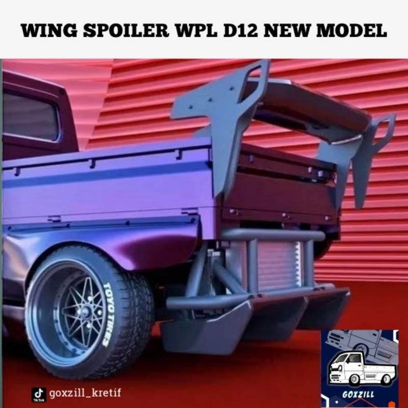 WING SPOILER WPL D12 NEW MODEL HANDMADE