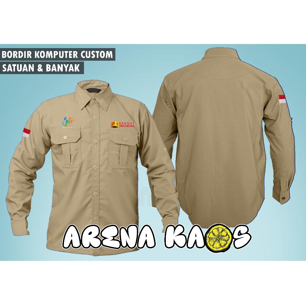 KEMEJA BPS SENSUS EKONOMI BORDIR KOMPUTER / SERAGAM SENSUS EKONOMI 2026 BORDIR KOMPUTER