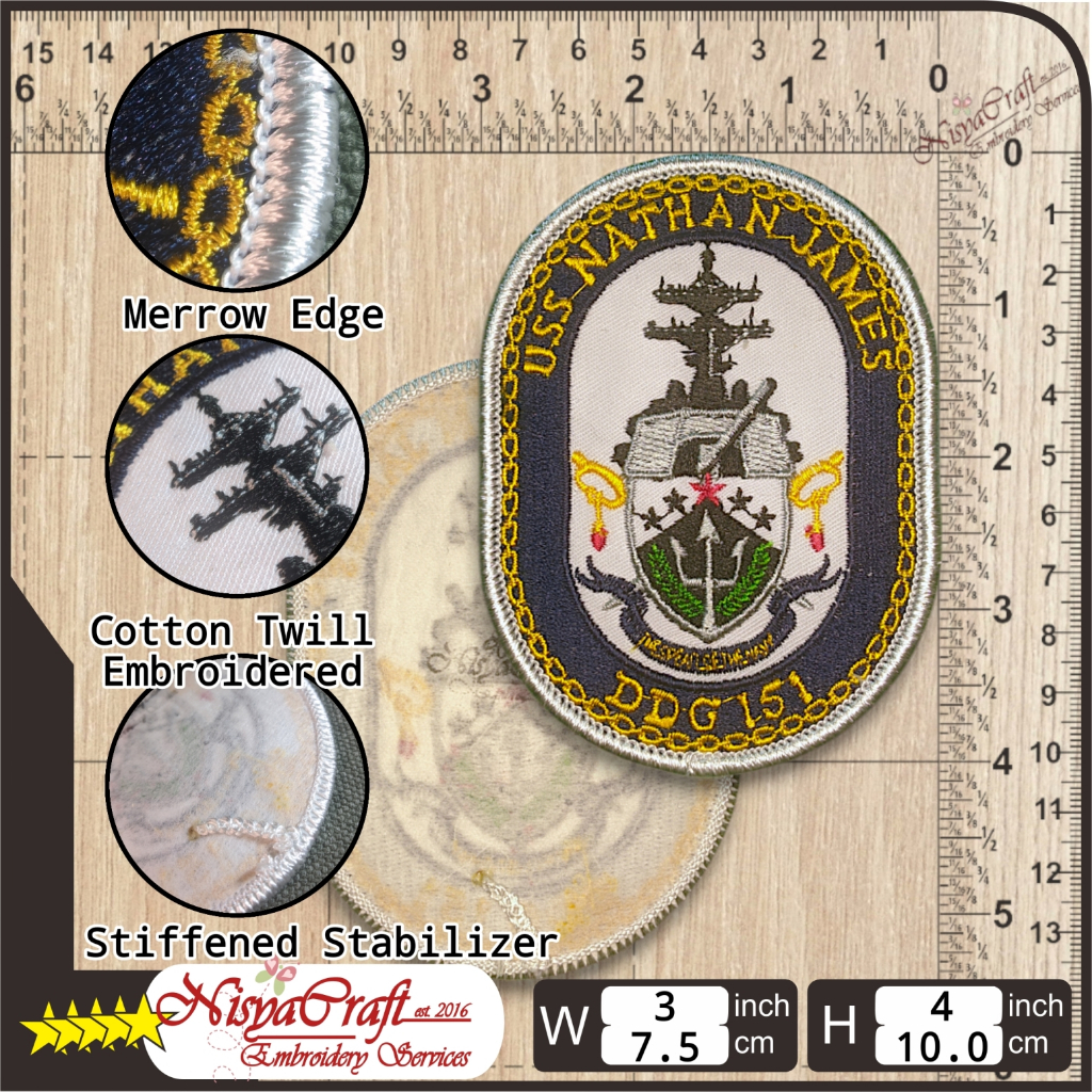 NCEP0102-0542 USN US NAVY USS NATHAN JAMES DDG-151 The Last Ship | CAPS | Patch topi