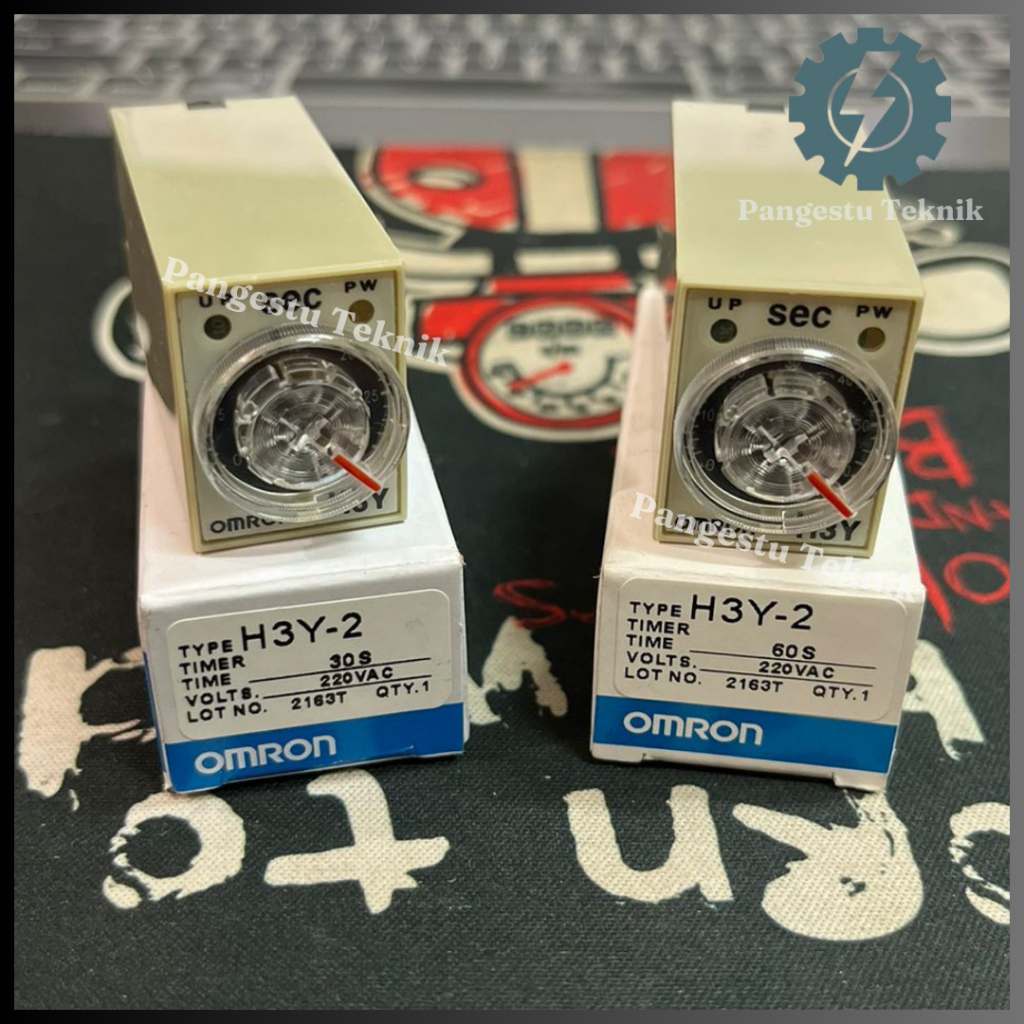 MINI Timer Omron H3Y-2 220 VAc + Socket | Delay Timer Relay 30S / 60S Detik | Omron