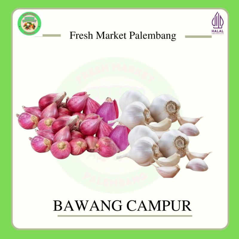 

Bawang merah putih campur -Fresh Market Palembang-