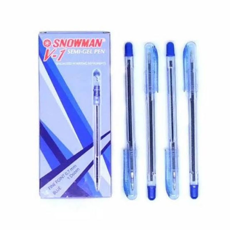 

Pulpen Snowman Hitam Biru V1 | Ballpoint Bolpoint Snowman