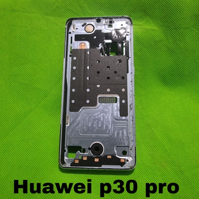 FRAME LCD DUDUKAN YANG HUAWEI P30 PRO ORI COPOTAN NORMAL MINUS TOMBOL LUAR VOLUME TIDAK ADA