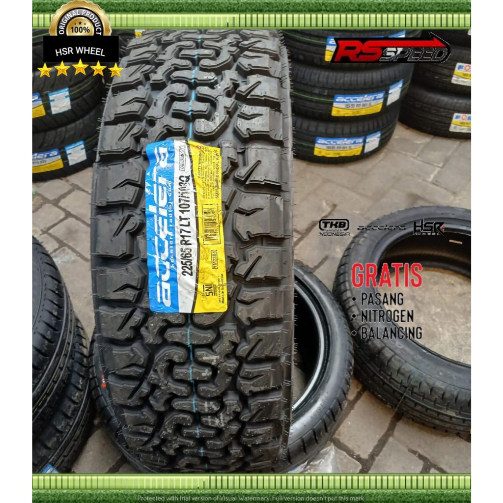 Ban Mobil Offroad Ring 17 Ukuran 225 65 R17 Merek Accelera Omikron C/T bUKAN Maxxis Ban Cangkul R 17