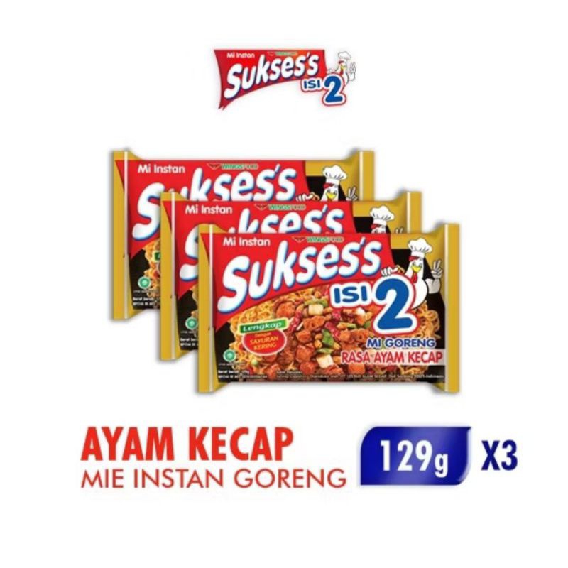 

3 pcs mie sukses isi 2 rasa ayam kecap