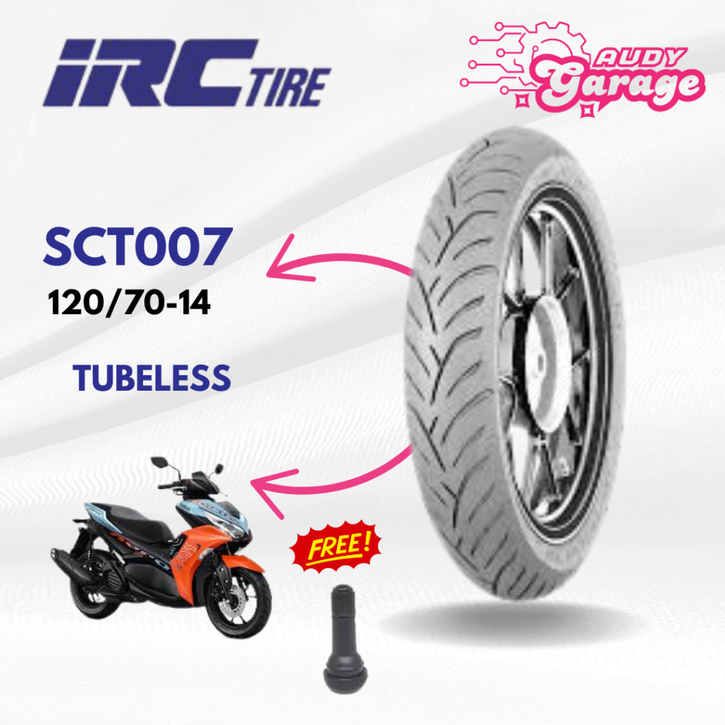 Ban Motor Vario PCX IRC SCT 007 120/70 Ban Tubles Belakang Ban Tubles Matic Ring 14