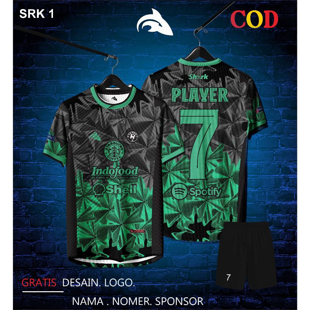 JERSEY FULL PRINTING/JERSEY FUTSAL/JERSEY BOLA/JERSEY HIJAU KEREN