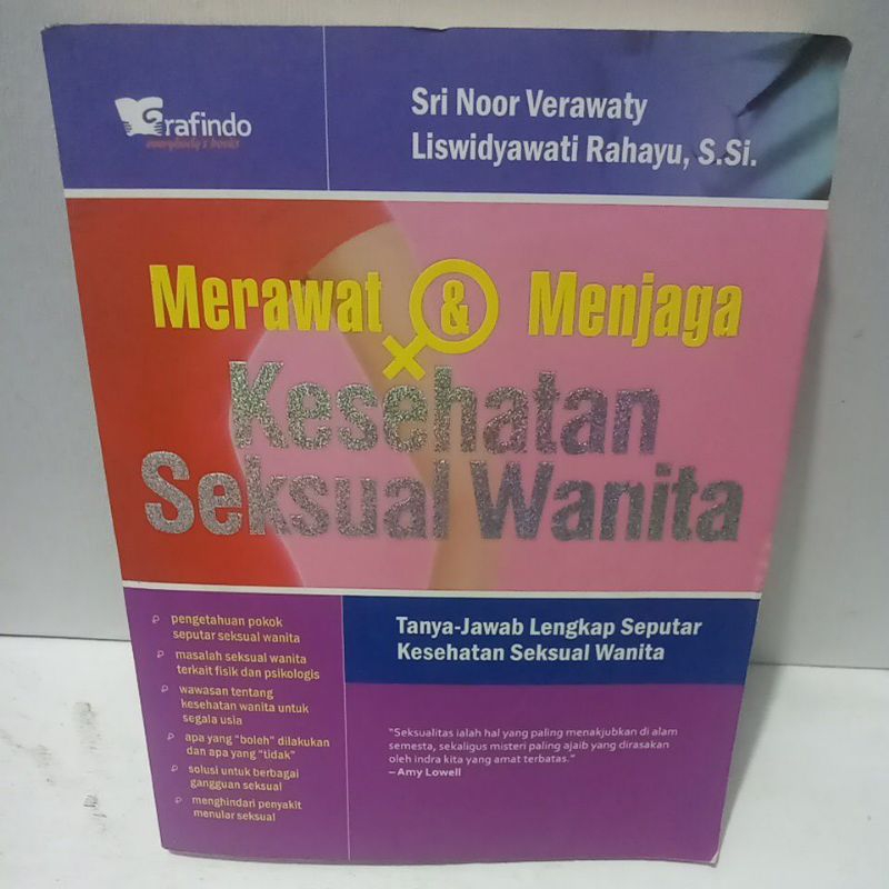 Buku Original MERAWAT & MENJAGA KESEHATAN SEKSUAL WANITA - SRI NOOR VERAWATY