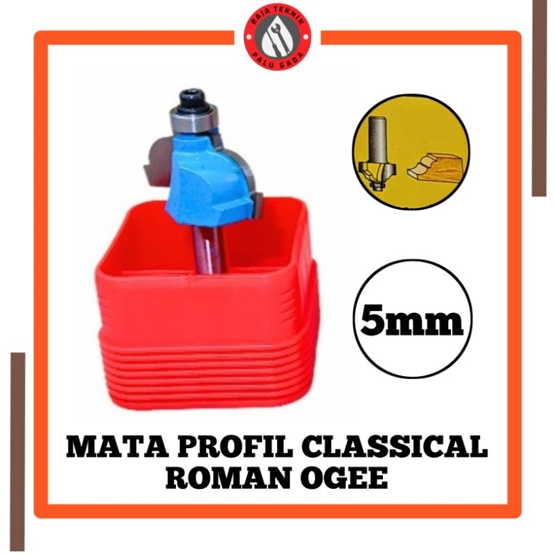 AST CLASSICAL ROMAN OGE Mata Profil Kayu 1/4" 5mm AST Classical Roman Ogee / Mata Trimmer Router AST