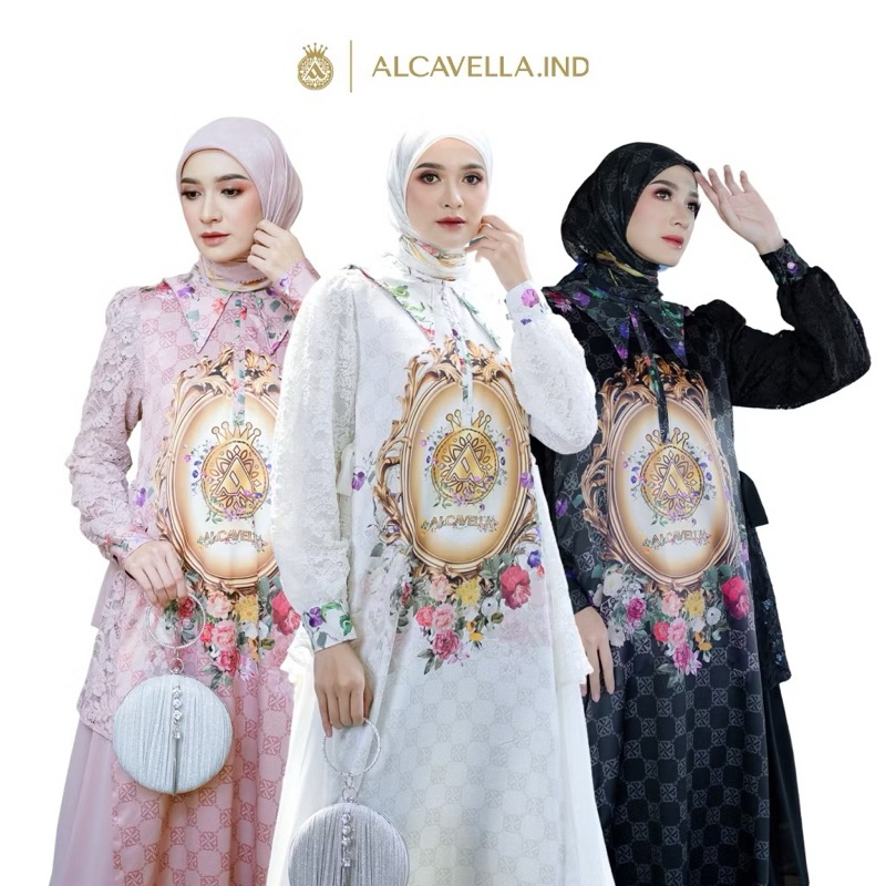 Alcavella - Rossela Dress Set Hijab | Dress Lebaran | Dress Muslim | Gamis Muslim | Gamis Mewah Alca