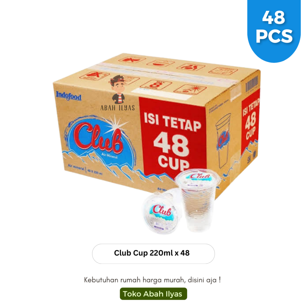 

Club Air Mineral Gelas 220 ml Dus Isi 48 Cup