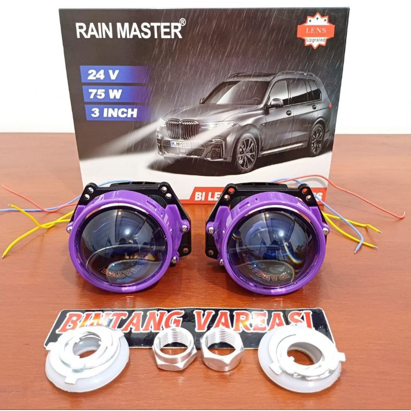 LAMPU LED HEADLAMP 24 VOLT 3 INCH BLUE LENS LAMPU MOBIL 24 VOLT