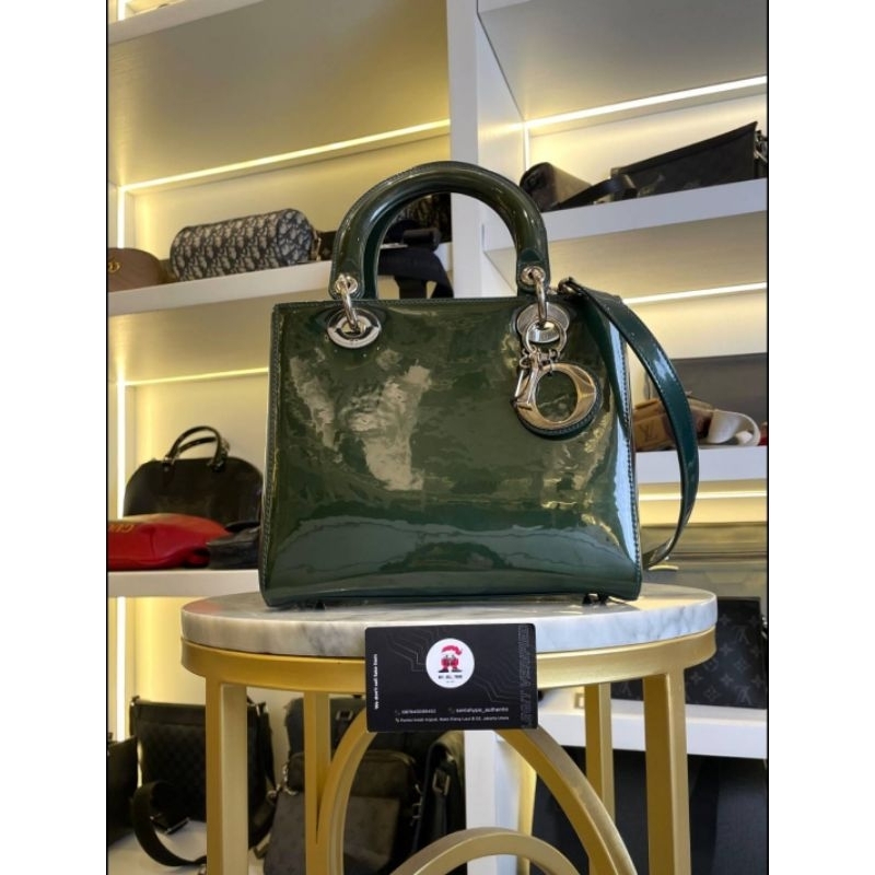 Dior Lady Dior Satchel Patent Bag