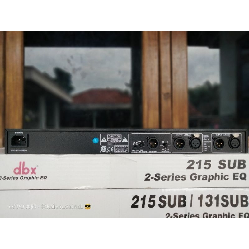 equaliser dbx 215 plus subwofer