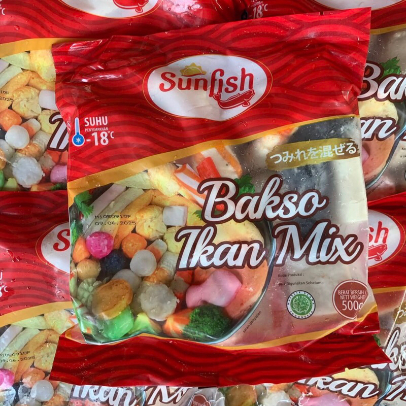 Sunfish Bakso Ikan Mix 500gr - Frozen Food Olahan Makanan Beku