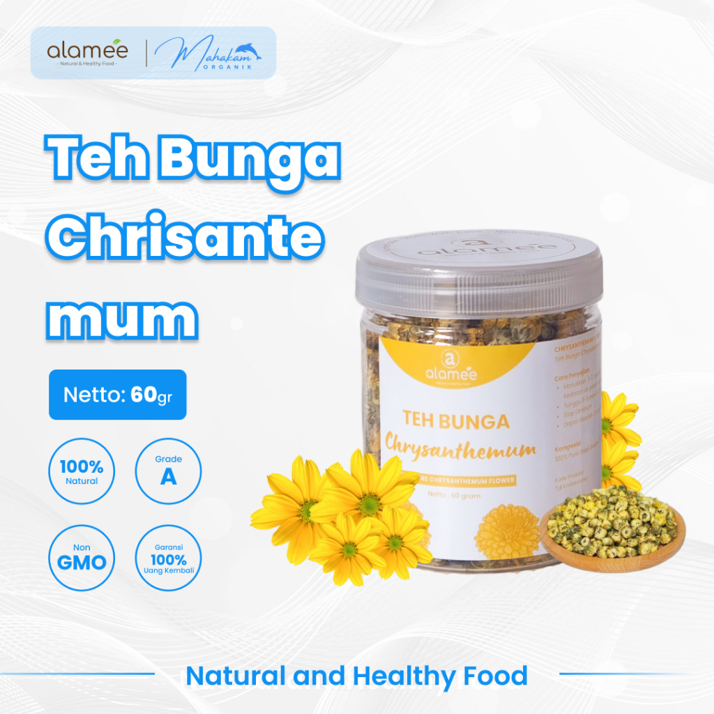 

ALAMEE Teh Bunga Chrysanthemum Tea Krisan Emas Golden Crysant Crysanthemum Organik 60gr